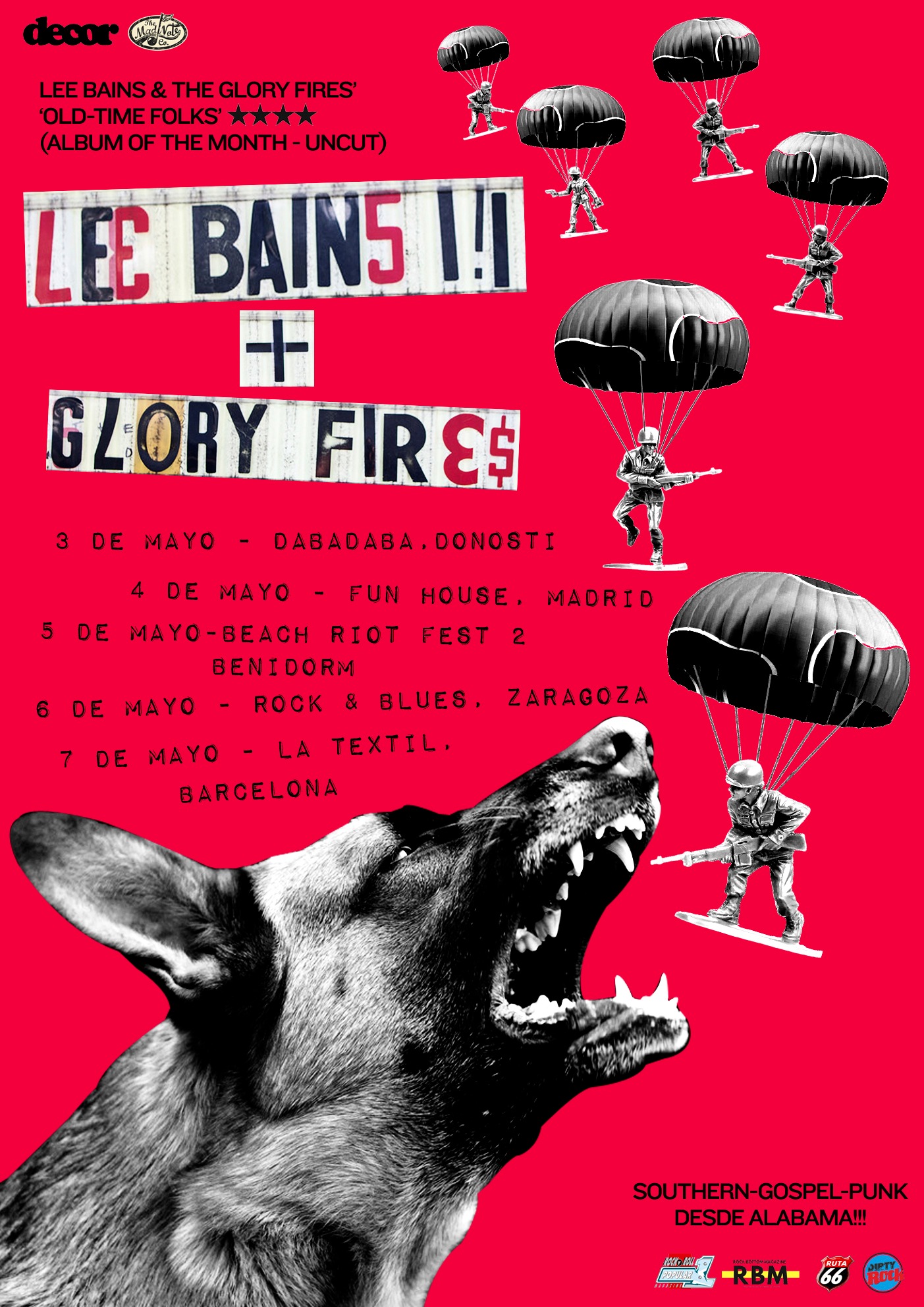 LEE BAINS III & THE GLORY FIRES en Barcelona  - Mutick