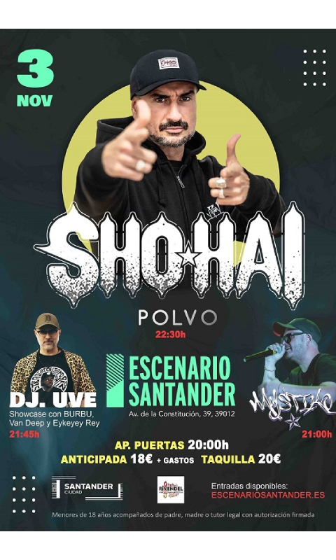 SHO HAI + invitados en Escenario Santander - CANCELADO - Mutick