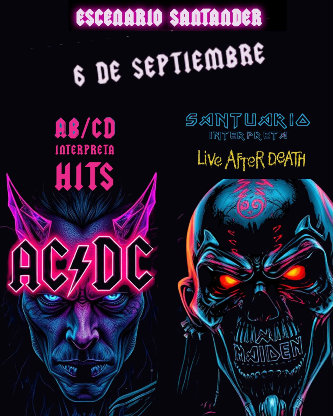 AC/DC Vs Iron Maiden tributo en Escenario Santander - Cantabria - Mutick
