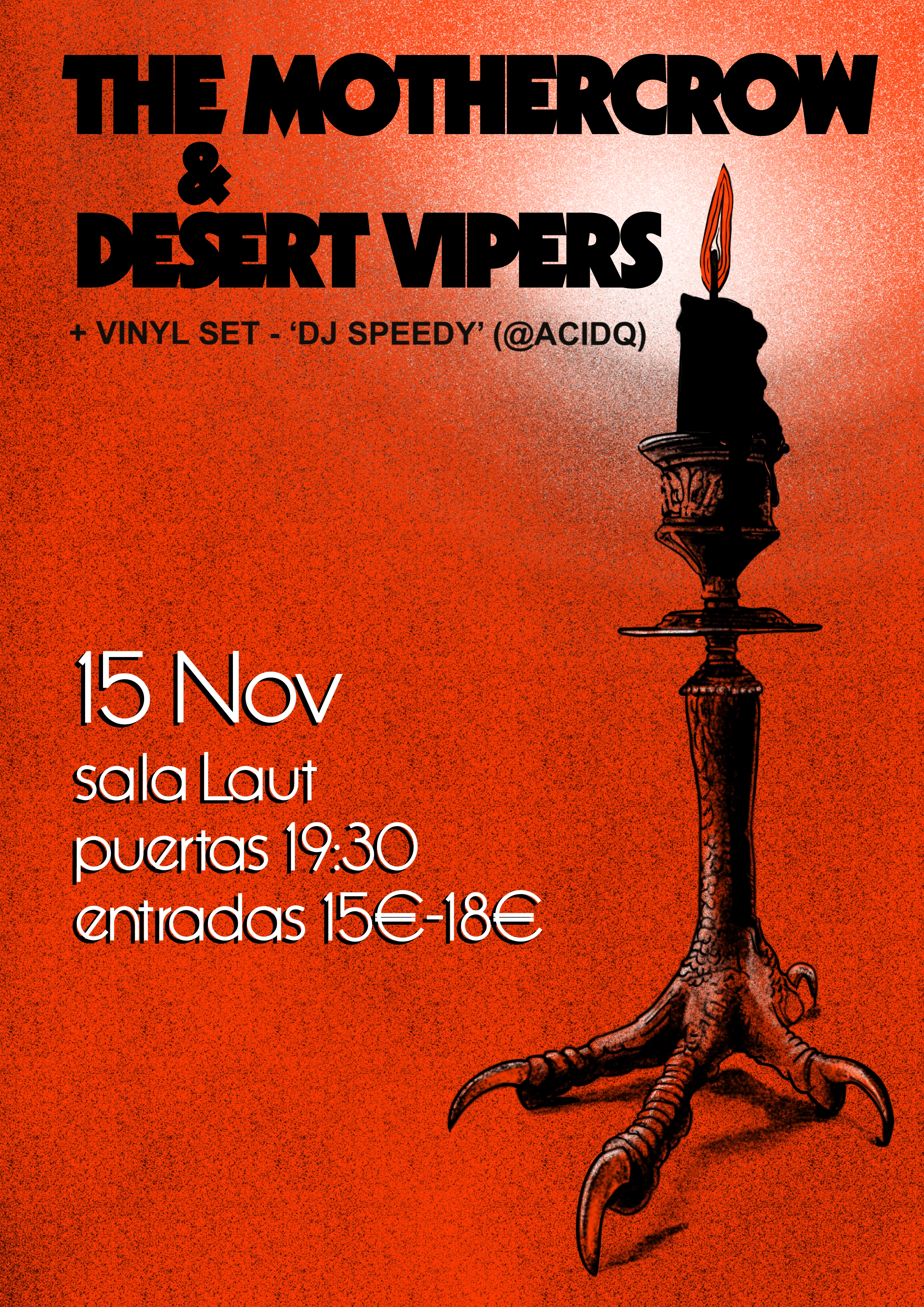 The Mothercrow + Desert Vipers en Barcelona - Mutick