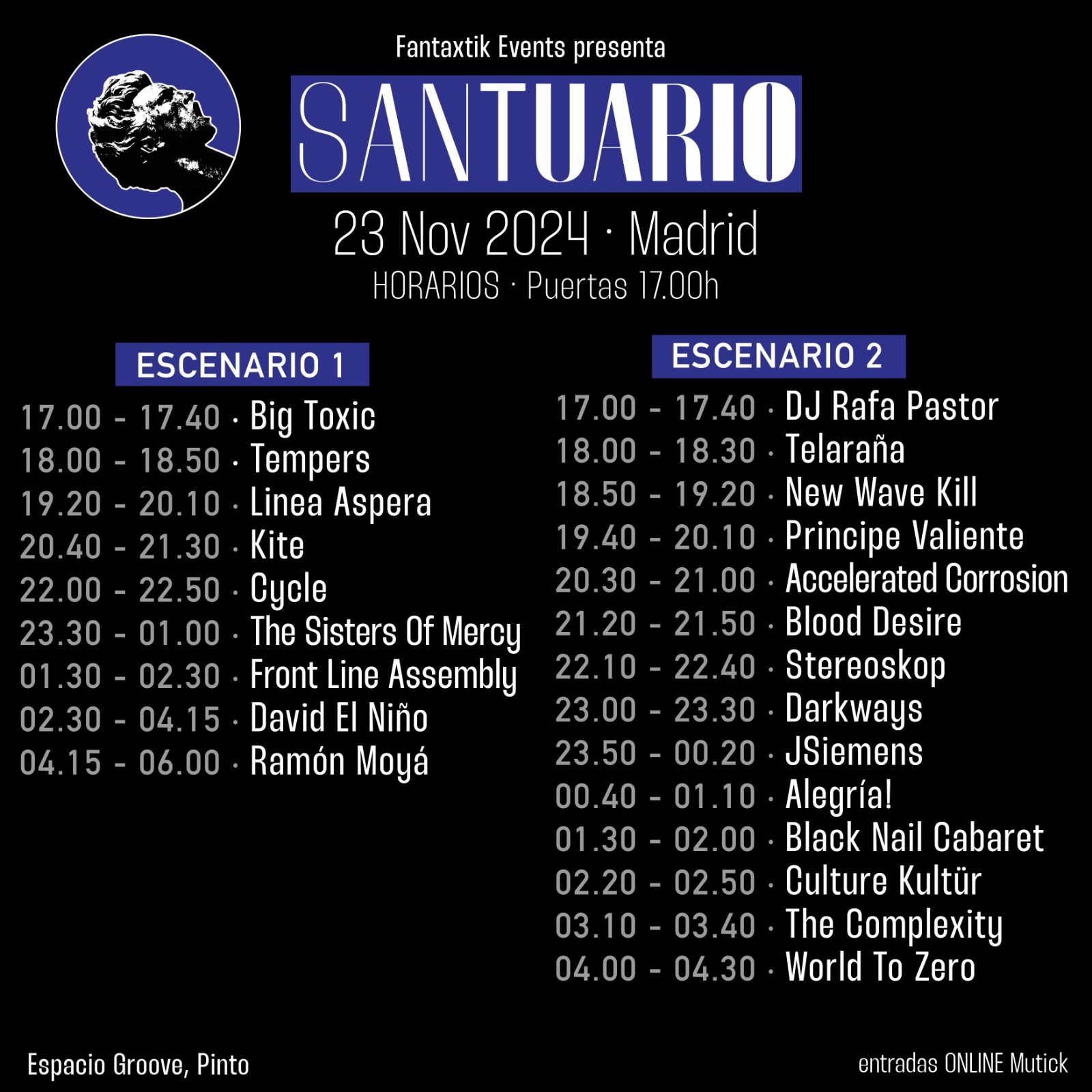 SANTUARIO Festival en Madrid - últimas entradas!  - Mutick