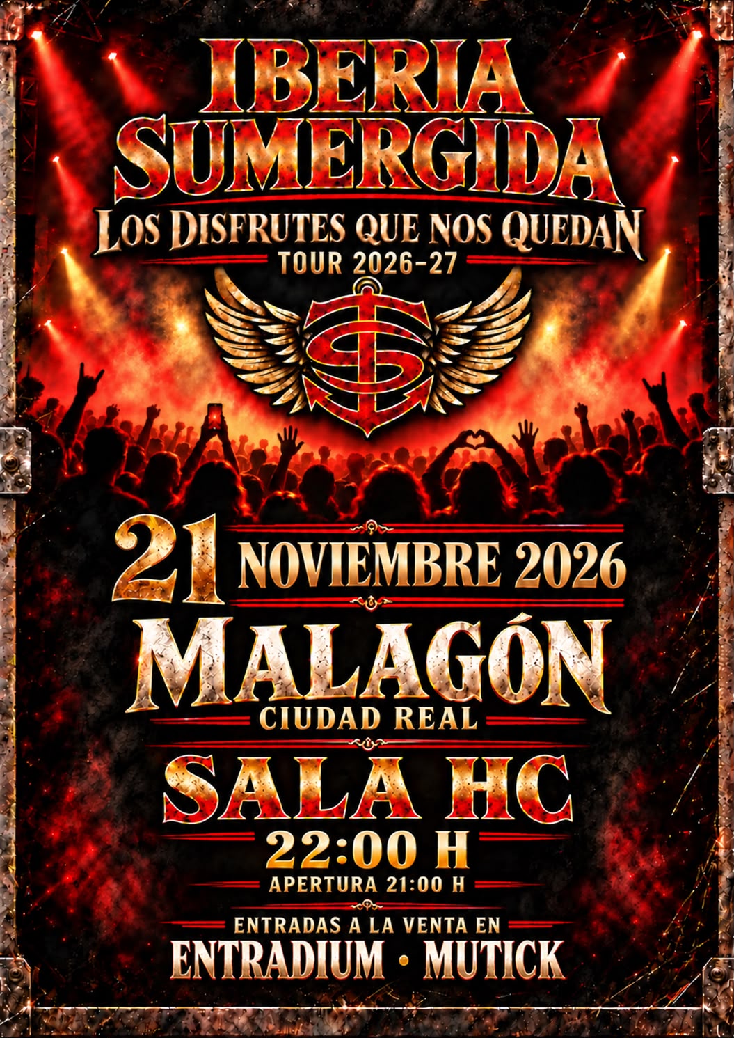 IBERIA SUMERGIDA - Tributo a H&eacute;roes del Silencio en Malag&oacute;n - Ciudad Real - Mutick