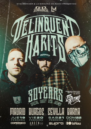 DELINQUENT HABITS en Barcelona – 30th Anniversary Tour! 