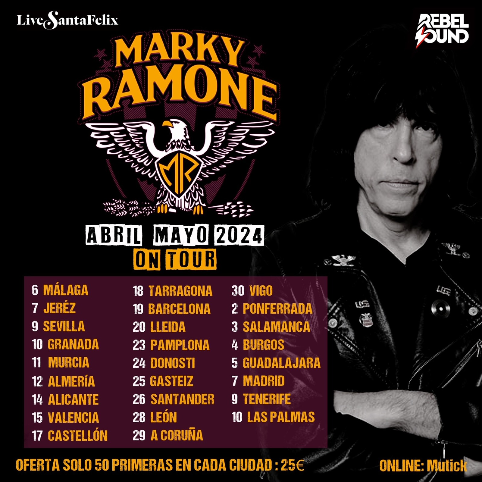 MARKY RAMONE en Barcelona - 2024 - Mutick