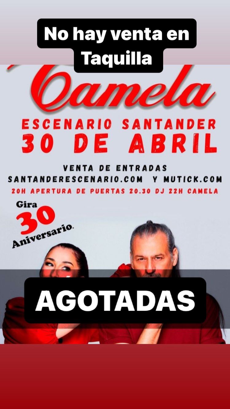 CAMELA en Escenario Santander - Cantabria - AGOTADAS - Mutick