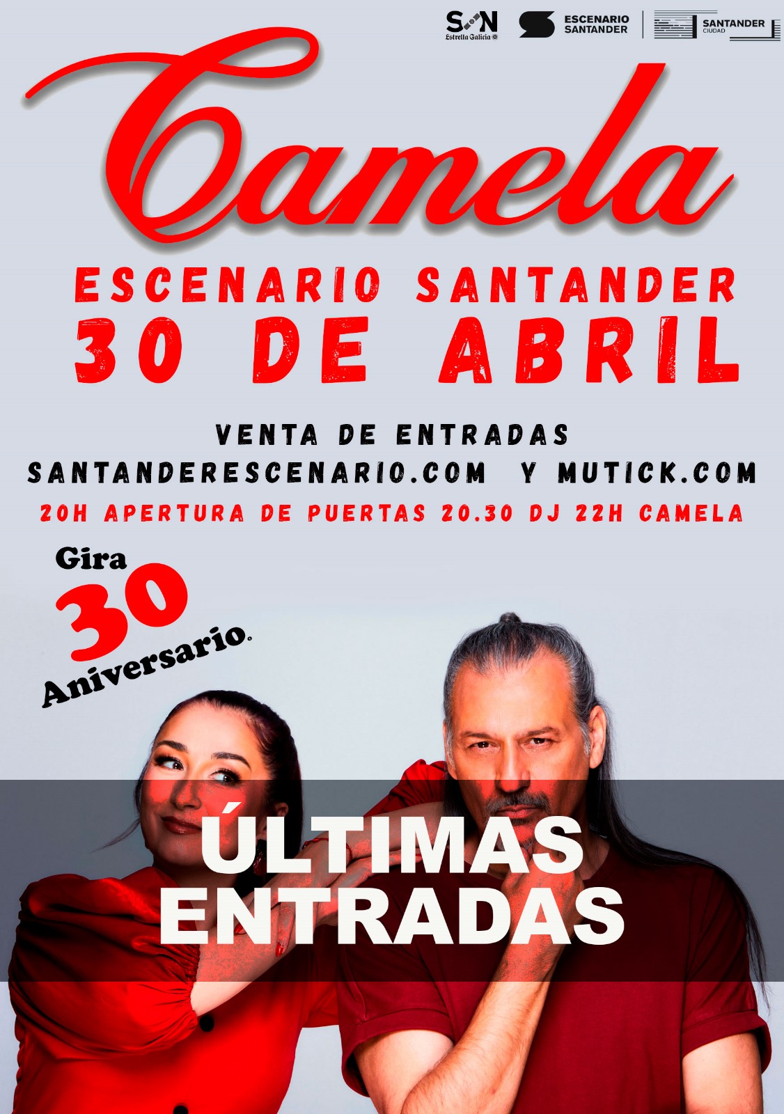 CAMELA en Escenario Santander - Cantabria - AGOTADAS - Mutick