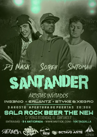 SOREH + DJ NASK + SÍNTOMAH + ING3NIO + ERLANTZ + STYKE + XEGRO en Santander - Cantabria