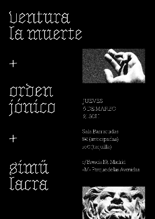 Concierto VenturaLaMuerte+Órden Jónico+Simülacra
