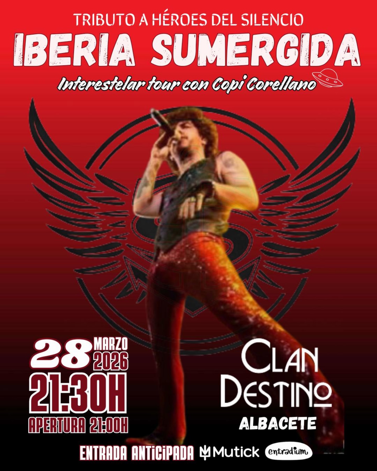 IBERIA SUMERGIDA - Tributo a H&eacute;roes del Silencio en Albacete   - Mutick