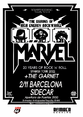 MÄRVEL (USA) + THE GARNET en Barcelona