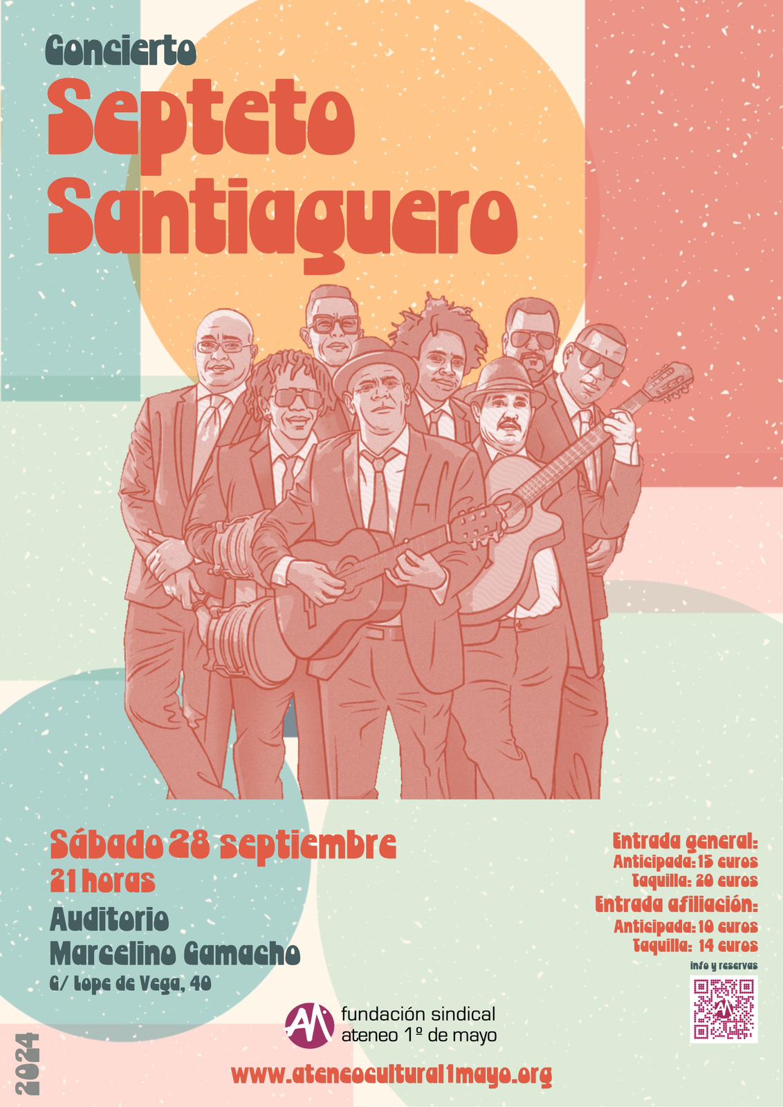 SEPTETO SANTIAGUERO en Madrid - Marcelino Camacho  - Mutick