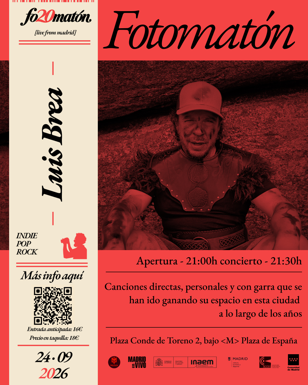 LUIS BREA en Madrid 20 Aniversario Fotomaton - Mutick