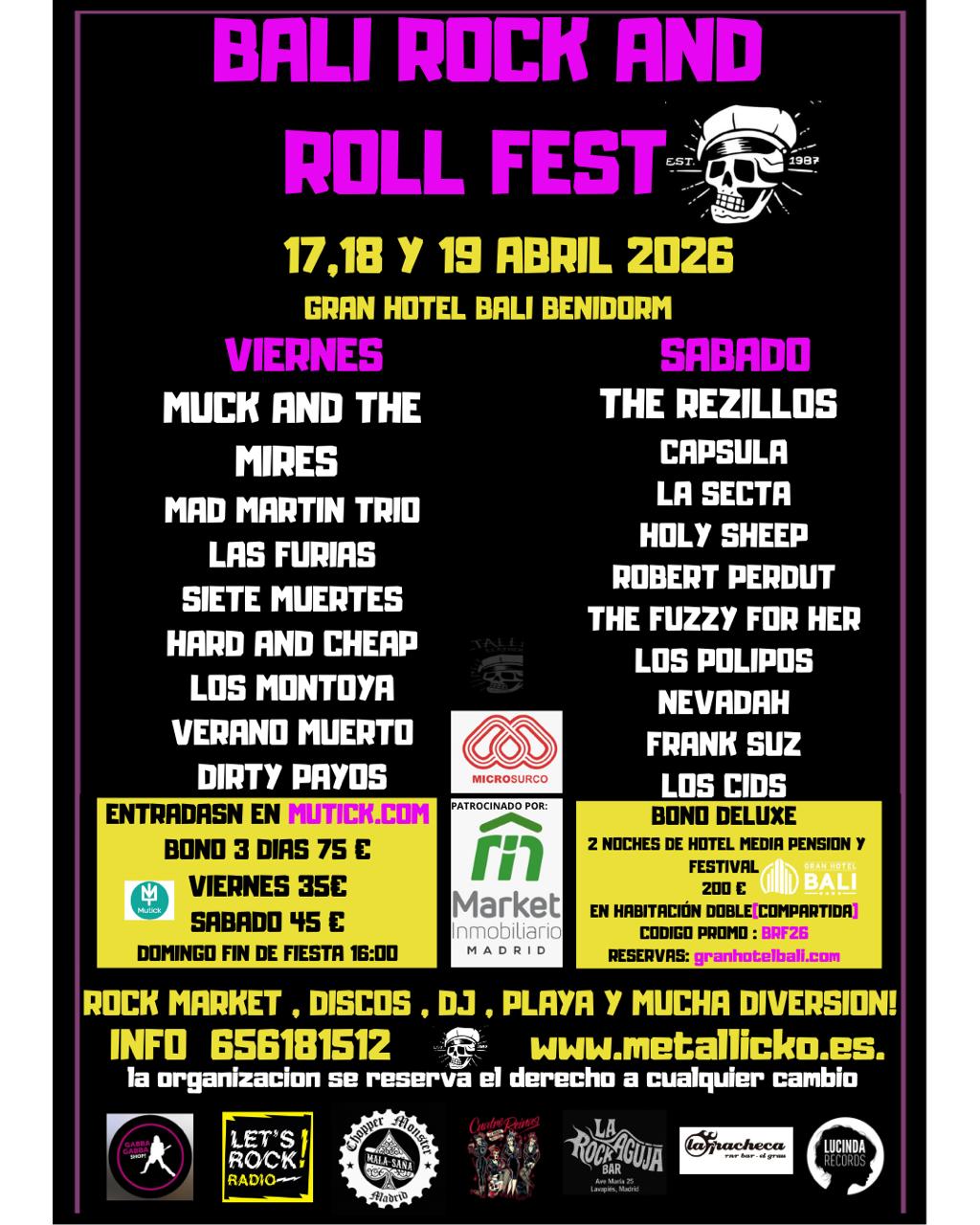 BALI R&acute;N&acute;R Festival en Benidorm 2026 - Mutick